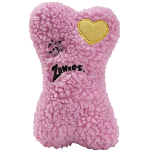 Zanies Embroidered Berber Bone Dog Toys Pink