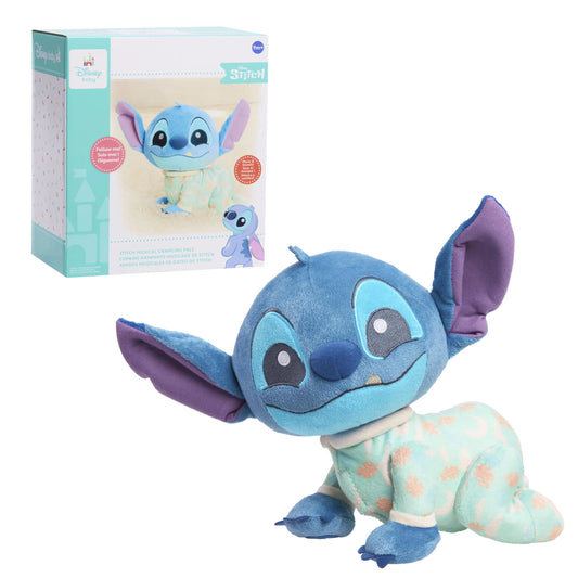 Just Play Disney Baby Musical Crawling Pal Stitch Plush Toy Kids Toys for Ages 09 Month