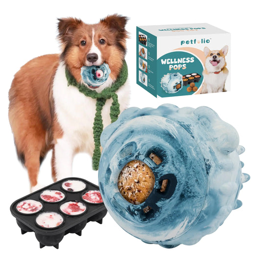4-In-1 Interactive Dog Toys to Keep Them Busy - Dog Freezer Toy for Small Medium Size Dogs Safe Rubber Treat Dispensing Dog Toys Reduces Anxiety Easy To Clean Dog Busy Toys Enrichment Toys for Dogs